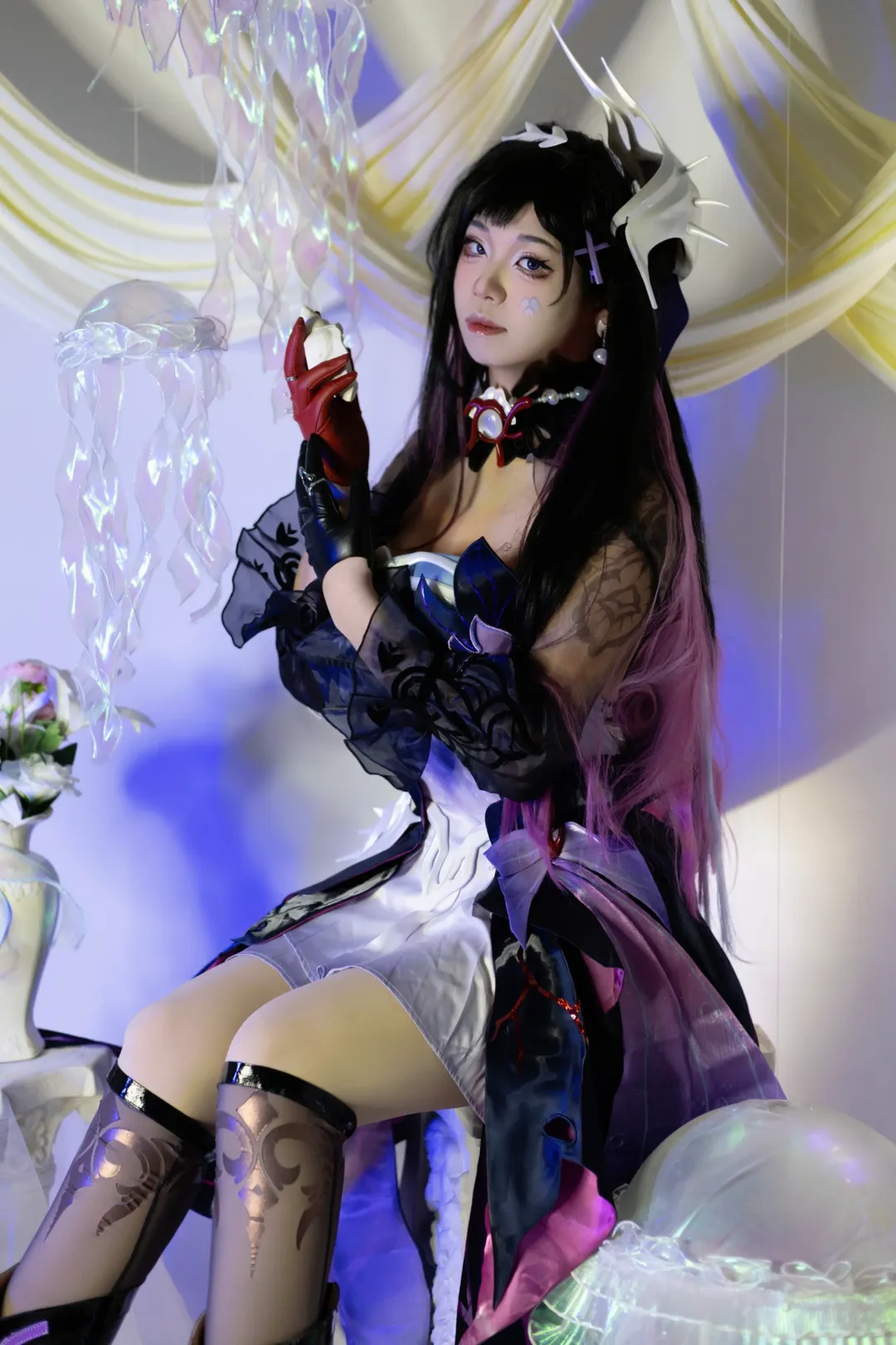 二次元, cosplay, 崩壞星穹鐵道, 海瑟音cos, 過膝絲襪 - 第3張