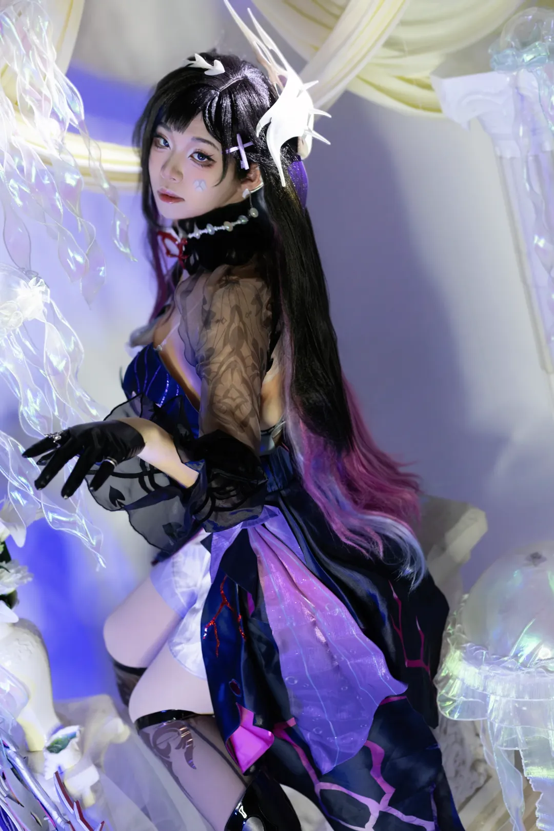 二次元, cosplay, 崩壞星穹鐵道, 海瑟音cos, 過膝絲襪 - 第4張