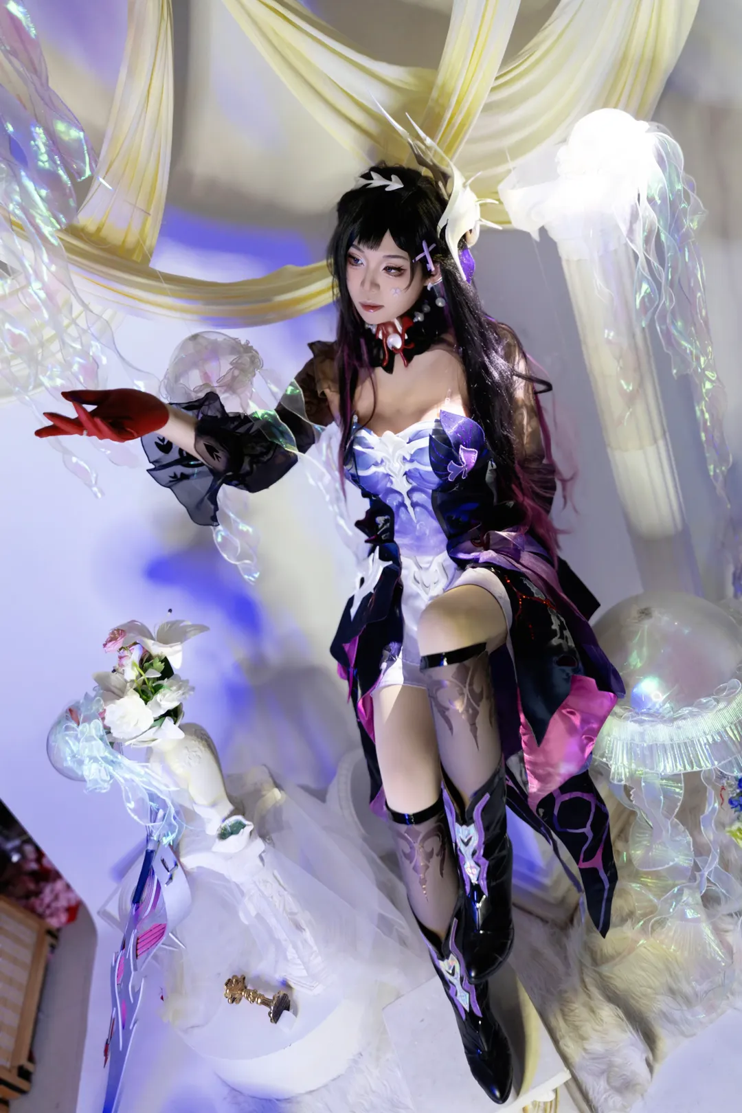 二次元, cosplay, 崩壞星穹鐵道, 海瑟音cos, 過膝絲襪 - 第5張