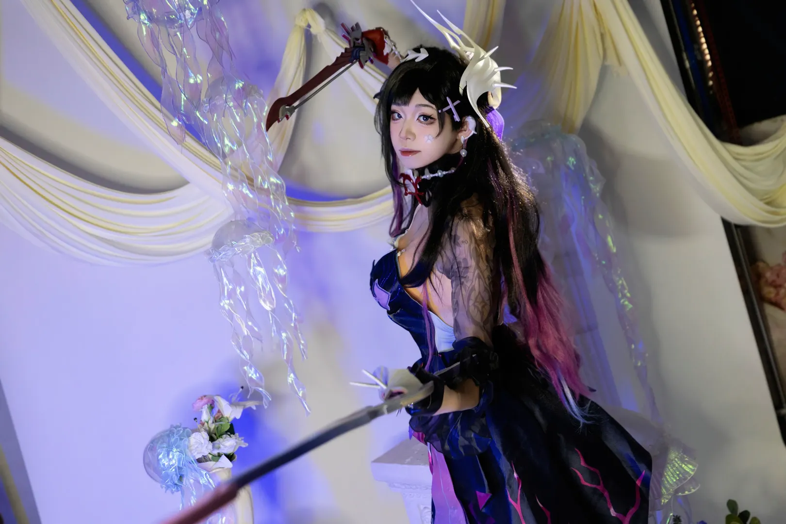 二次元, cosplay, 崩壞星穹鐵道, 海瑟音cos, 過膝絲襪 - 第7張