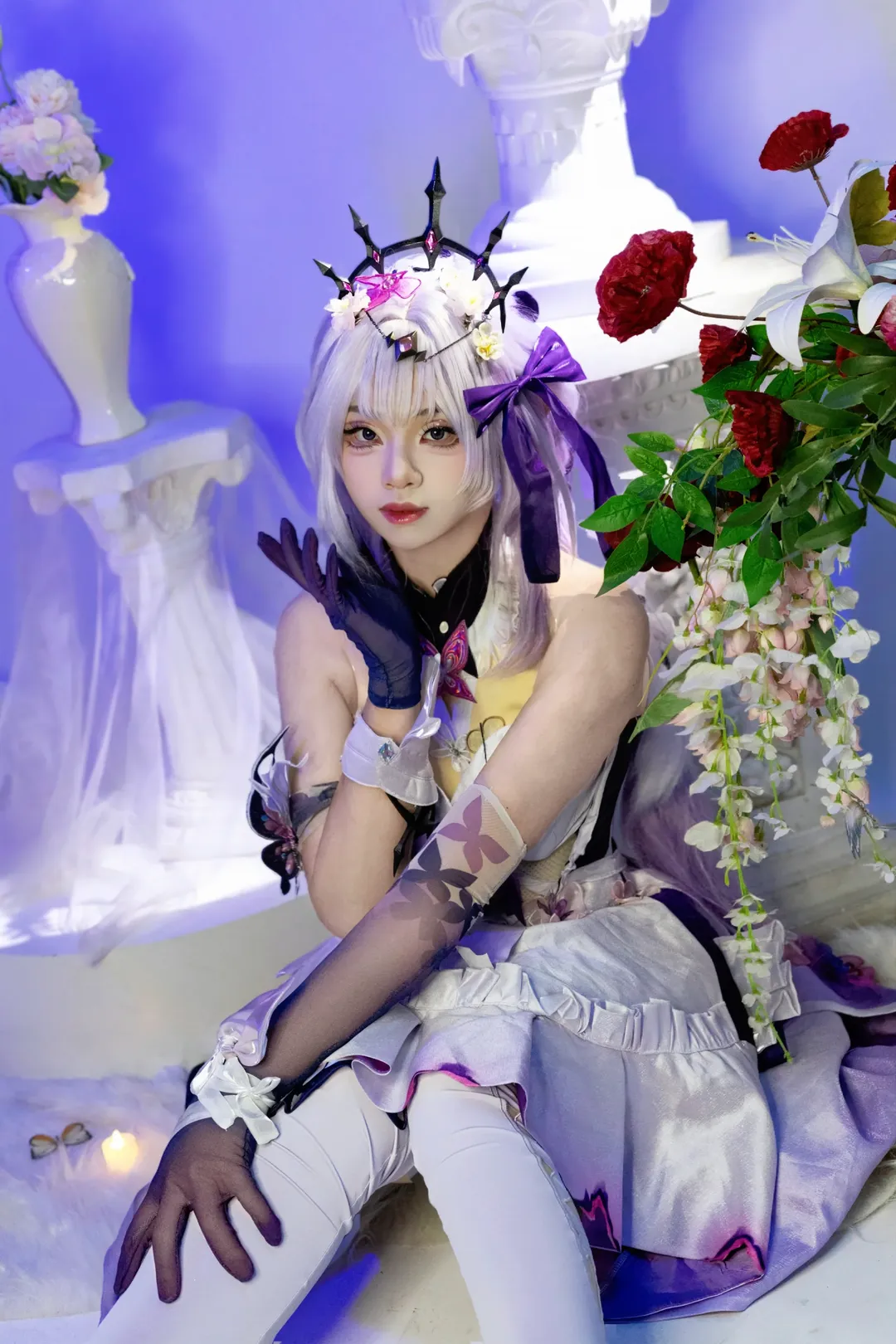 Honkai: Star Rail, Atmospheric photography, Castorice cosplay, 2D Cosplay, White pantyhose - Image 4