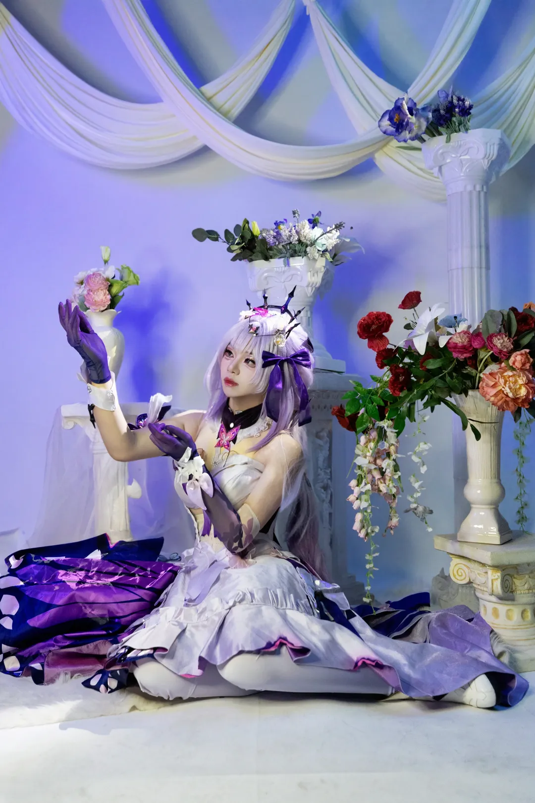 Honkai: Star Rail, Atmospheric photography, Castorice cosplay, 2D Cosplay, White pantyhose - Image 5