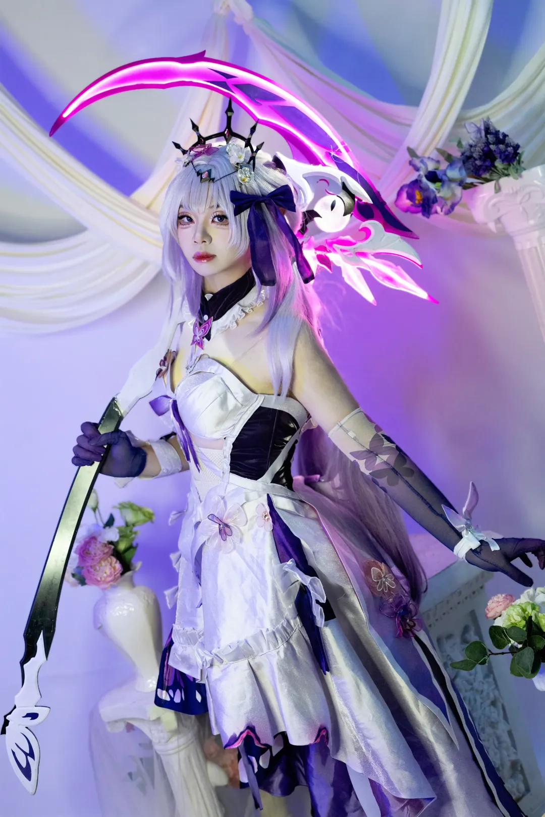 Honkai: Star Rail, Atmospheric photography, Castorice cosplay, 2D Cosplay, White pantyhose - Image 9