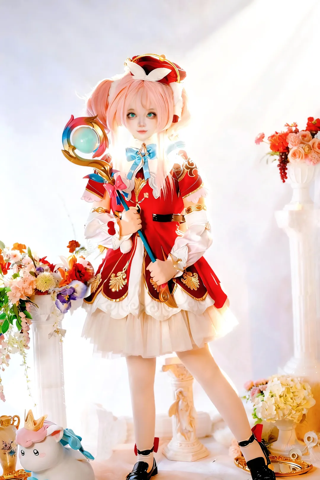 崩坏星穹铁道, 二次元cosplay, 风堇cos, cosplay摄影, 粉色双马尾