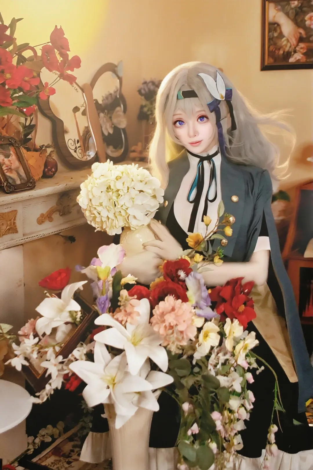 二次元摄影, 崩坏星穹铁道, 流萤cos, cosplay日常, 花海写真