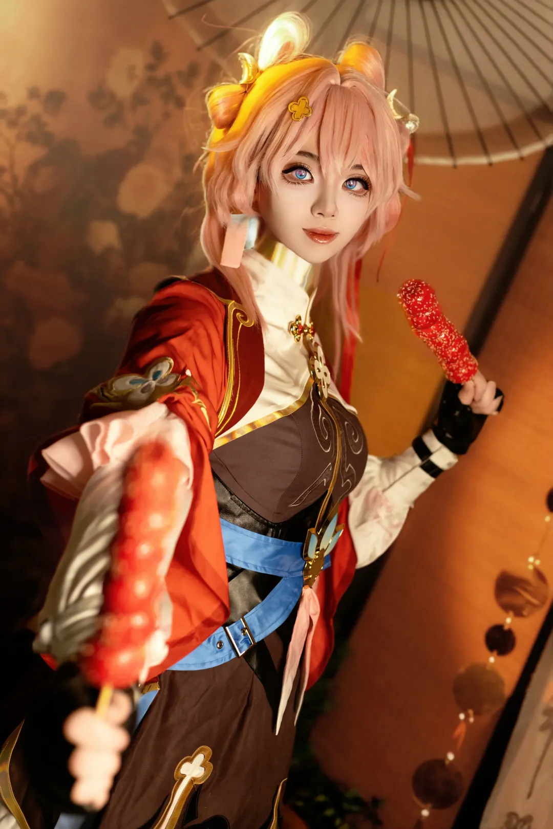 Ancient style photography, Honkai: Star Rail, March 7th cosplay, Xianzhou Luofu, Baby food