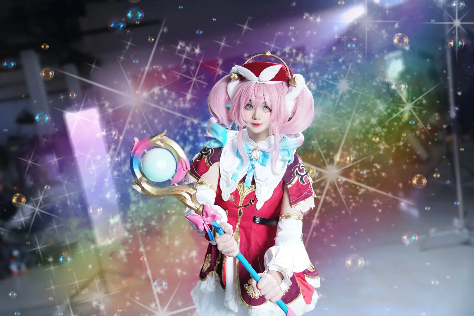 崩坏星穹铁道, 魔法少女, 二次元cosplay, 风堇cos, 棚拍少女