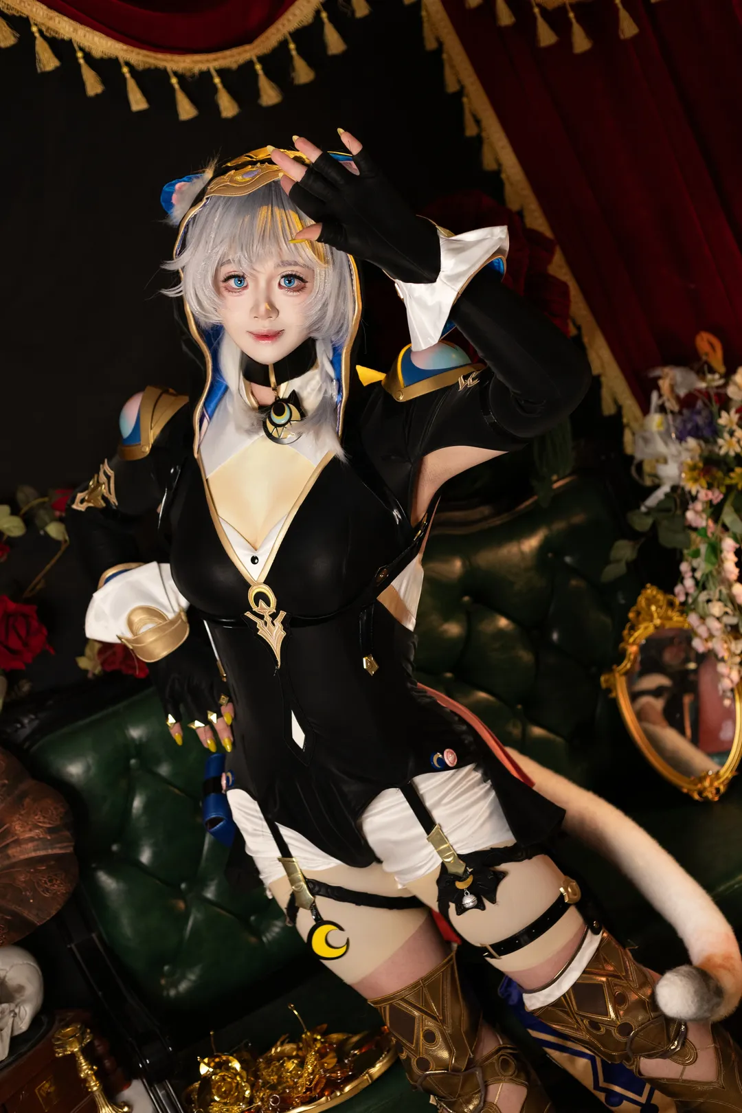 赛飞儿cos, 崩坏星穹铁道, 二次元cosplay, 银发cos, 兽尾cos
