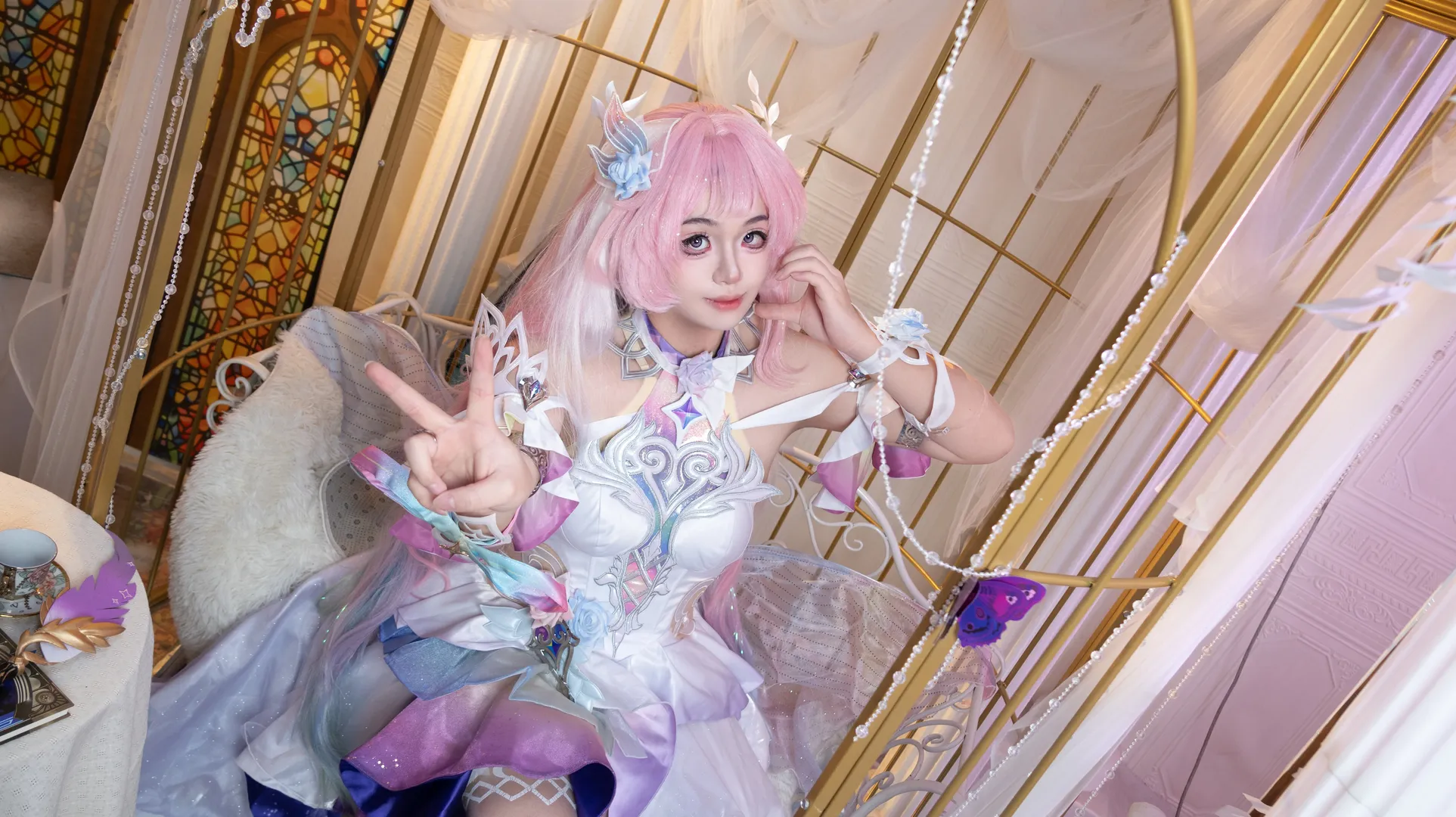 梦幻妆造, 昔涟cos, 崩坏星穹铁道, 二次元cosplay, 薄纱裙装