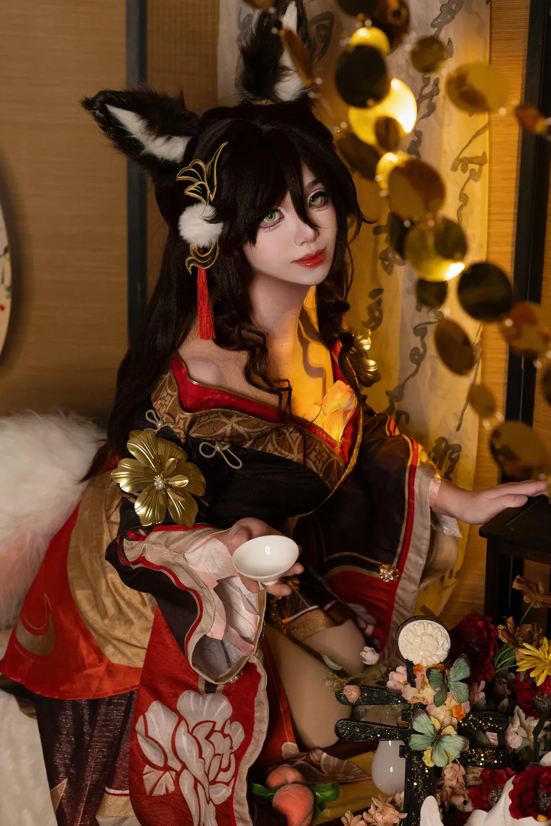 Honkai: Star Rail, Anime cosplay, Tingyun cosplay, Ancient style animal ears, Fugue