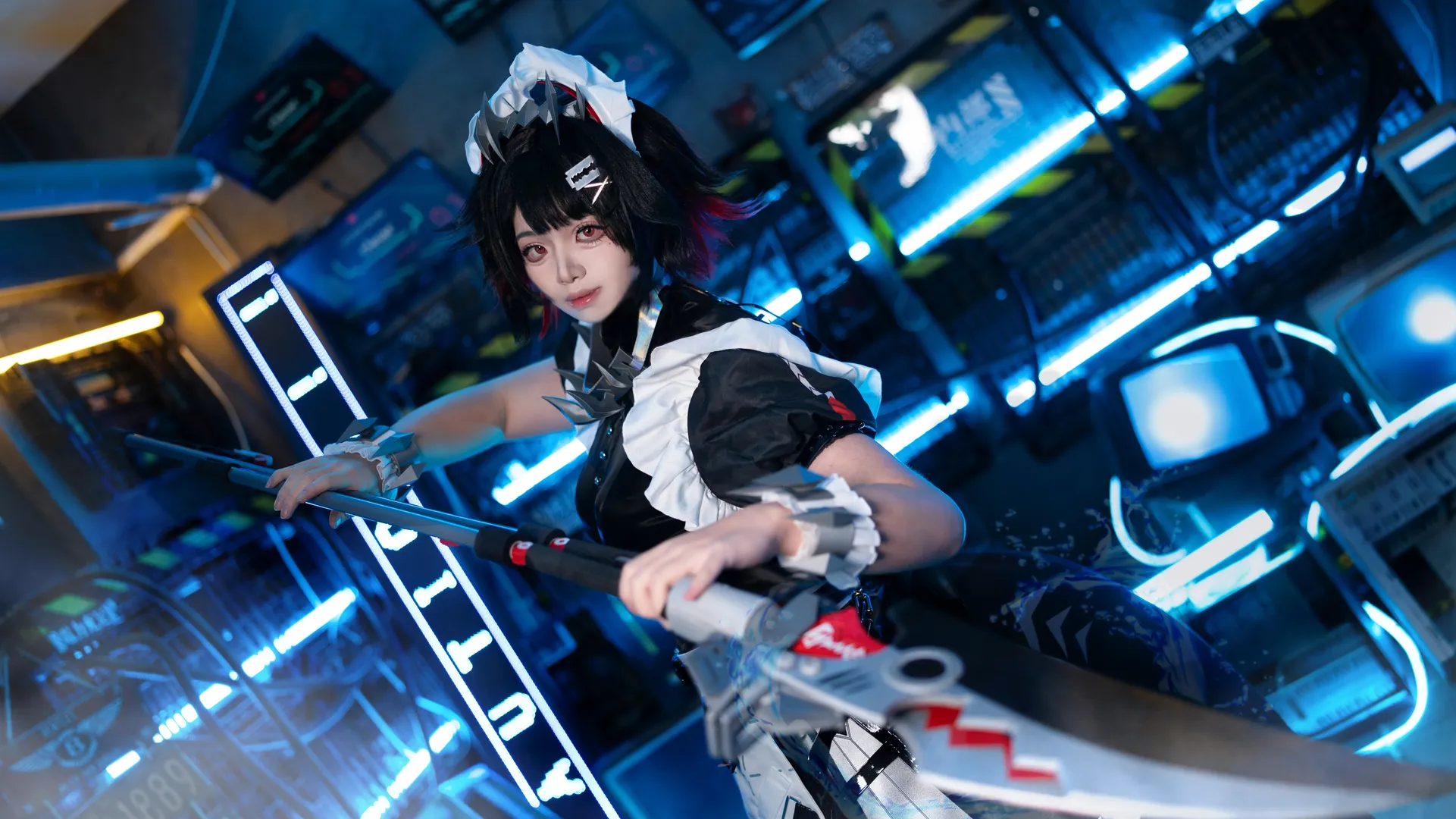 绝区零, 二次元cosplay, 艾莲乔cos, 摄影分享, 机能风女仆装