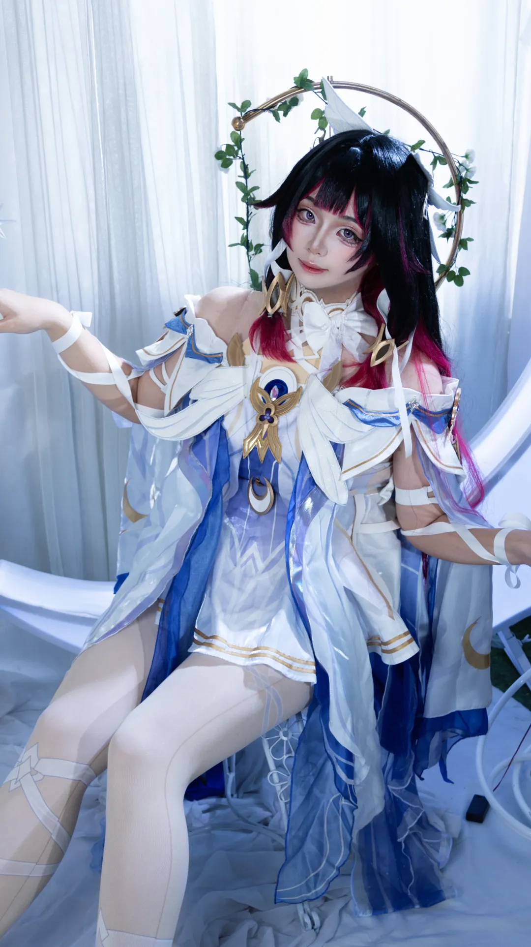 二次元, 原神, 哥伦比娅cos, cosplay, 白丝绑带