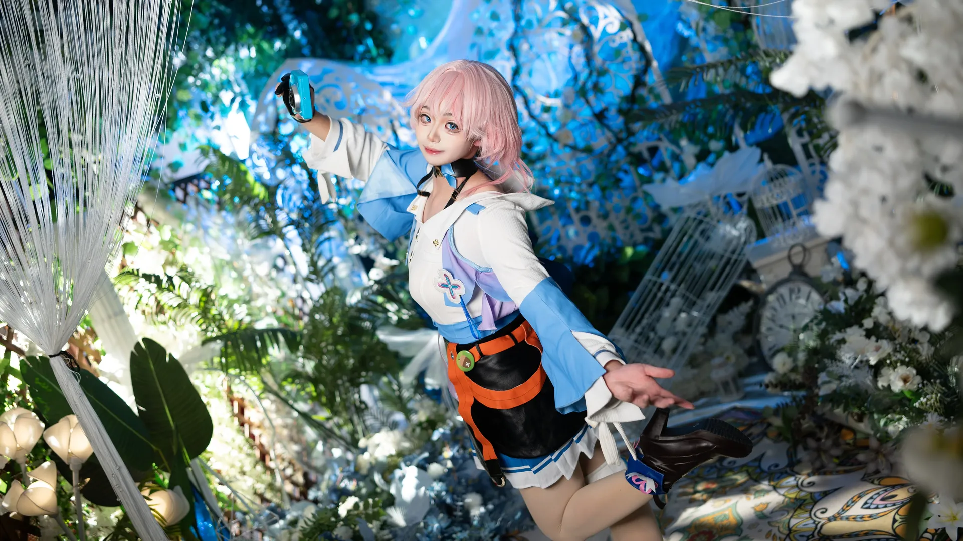 cosplay, 崩坏星穹铁道, 三月七cos, 实景棚摄影, 梦幻写真