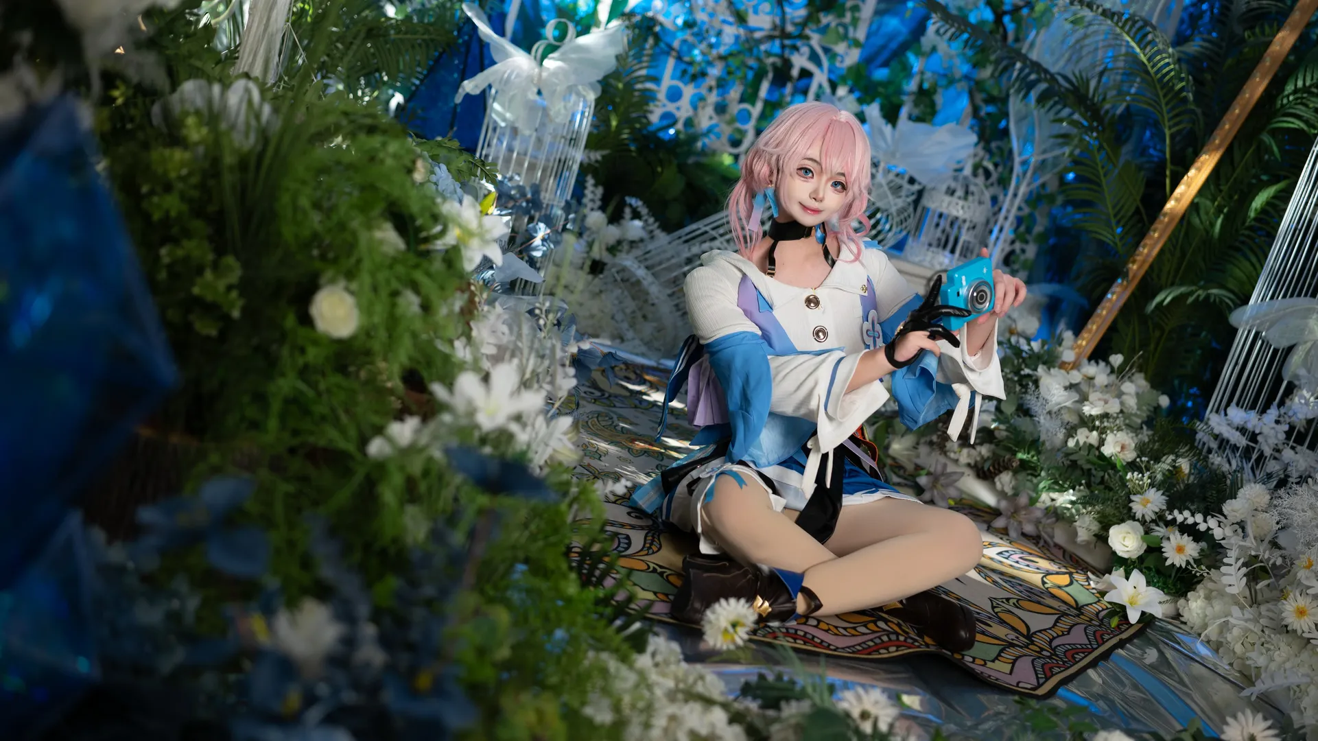 崩坏星穹铁道, 三月七cos, cosplay分享, 少女感穿搭, 实景棚拍摄