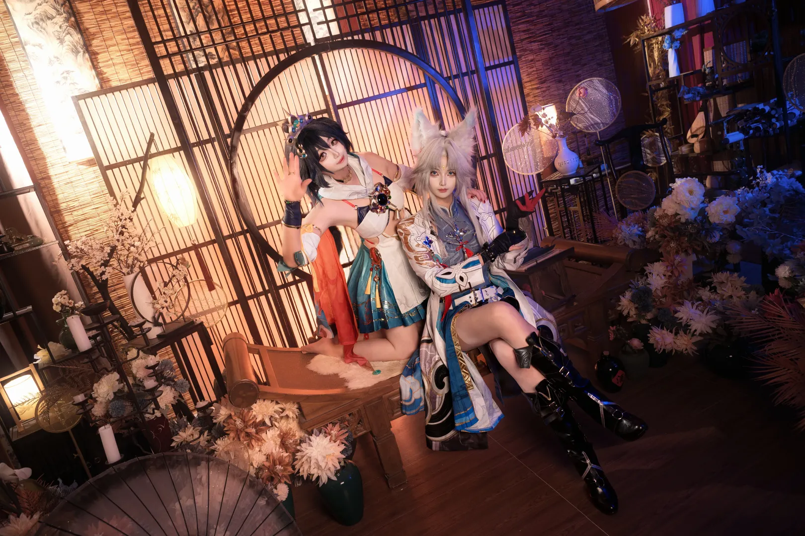 崩坏星穹铁道, 云璃cos, 飞霄cos, 双人cosplay, 兽耳cos