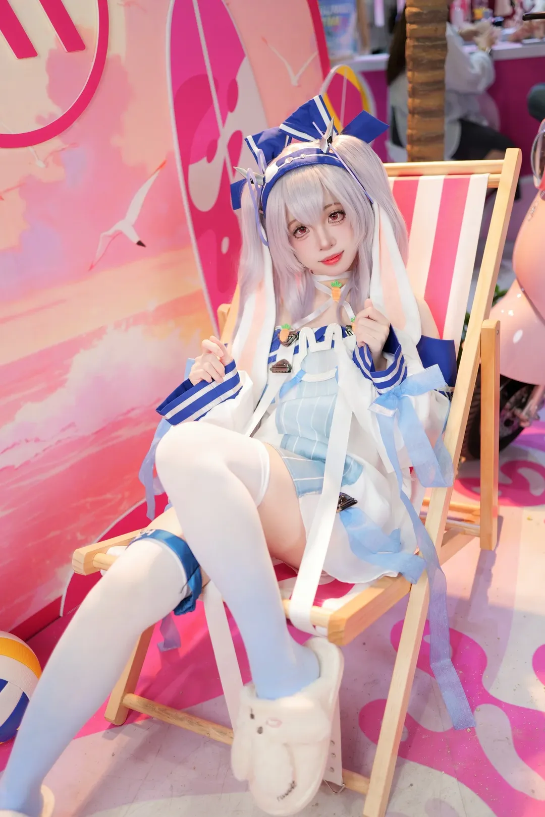 碧蓝航线, 萤火虫漫展, 拉菲cos, 白丝, cosplay正片 - 第1张