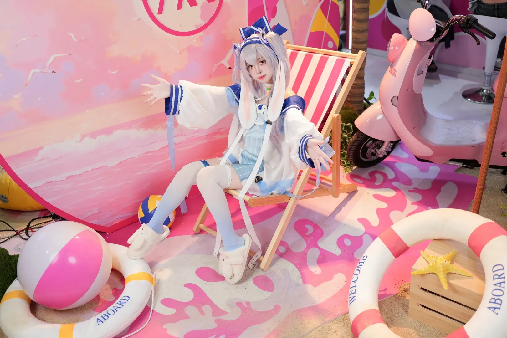 碧蓝航线, 萤火虫漫展, 拉菲cos, 白丝, cosplay正片 - 第2张