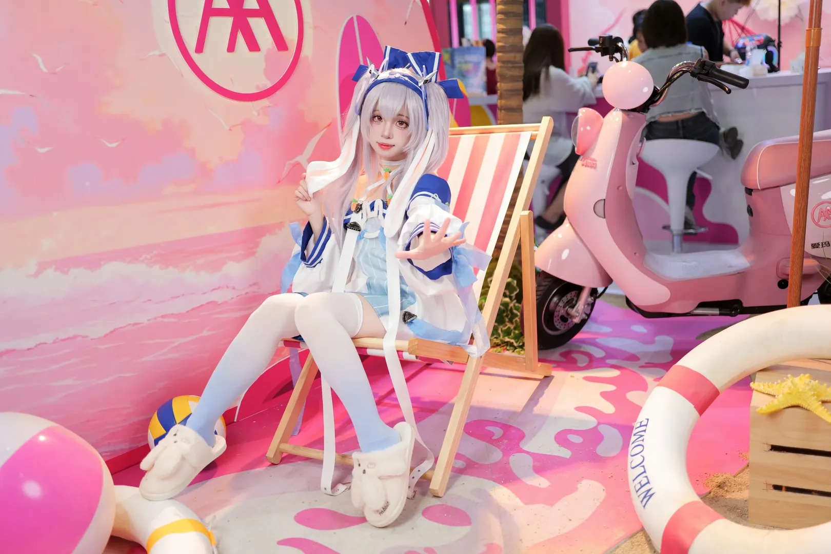 碧蓝航线, 萤火虫漫展, 拉菲cos, 白丝, cosplay正片 - 第3张