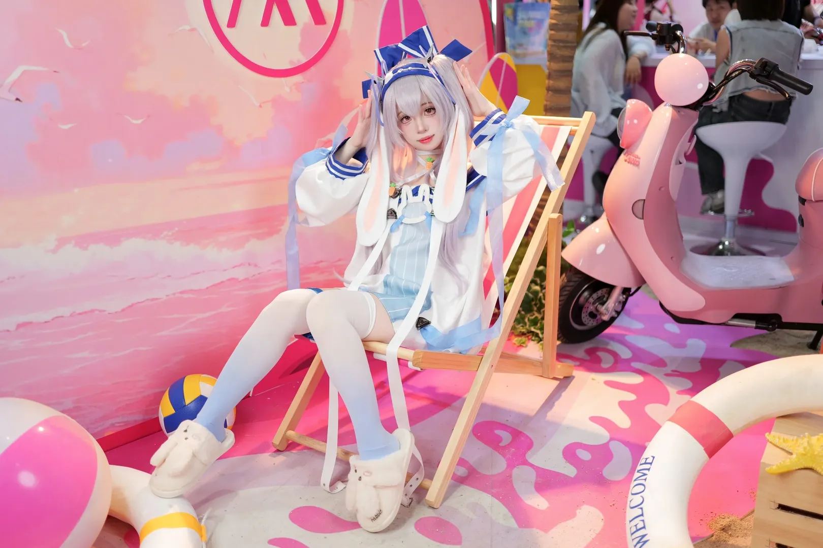 碧蓝航线, 萤火虫漫展, 拉菲cos, 白丝, cosplay正片 - 第4张