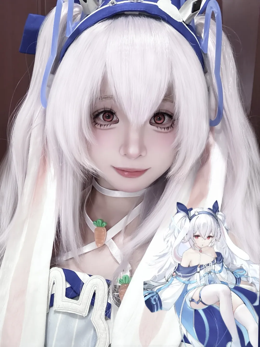 碧蓝航线, 拉菲cos, 二次元萌系, 白毛红瞳cos, 兔耳娘cosplay - 第2张