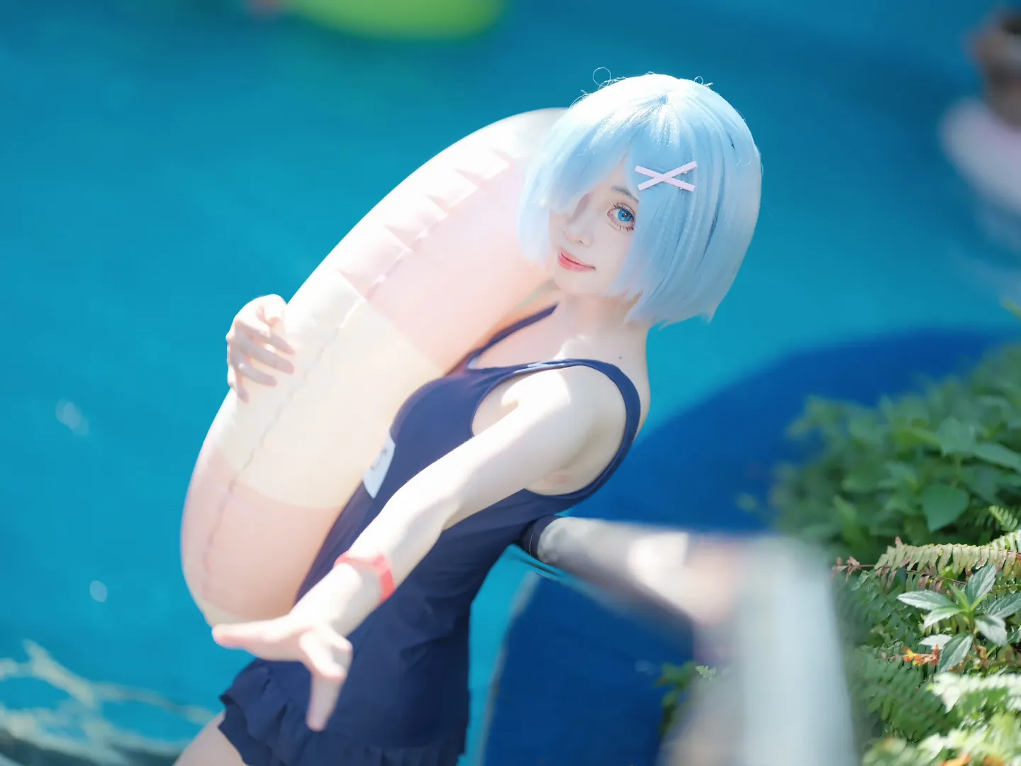 从零开始的异世界生活, 蕾姆cos, 泳装cosplay, 二次元cos, 外景摄影 - 第2张
