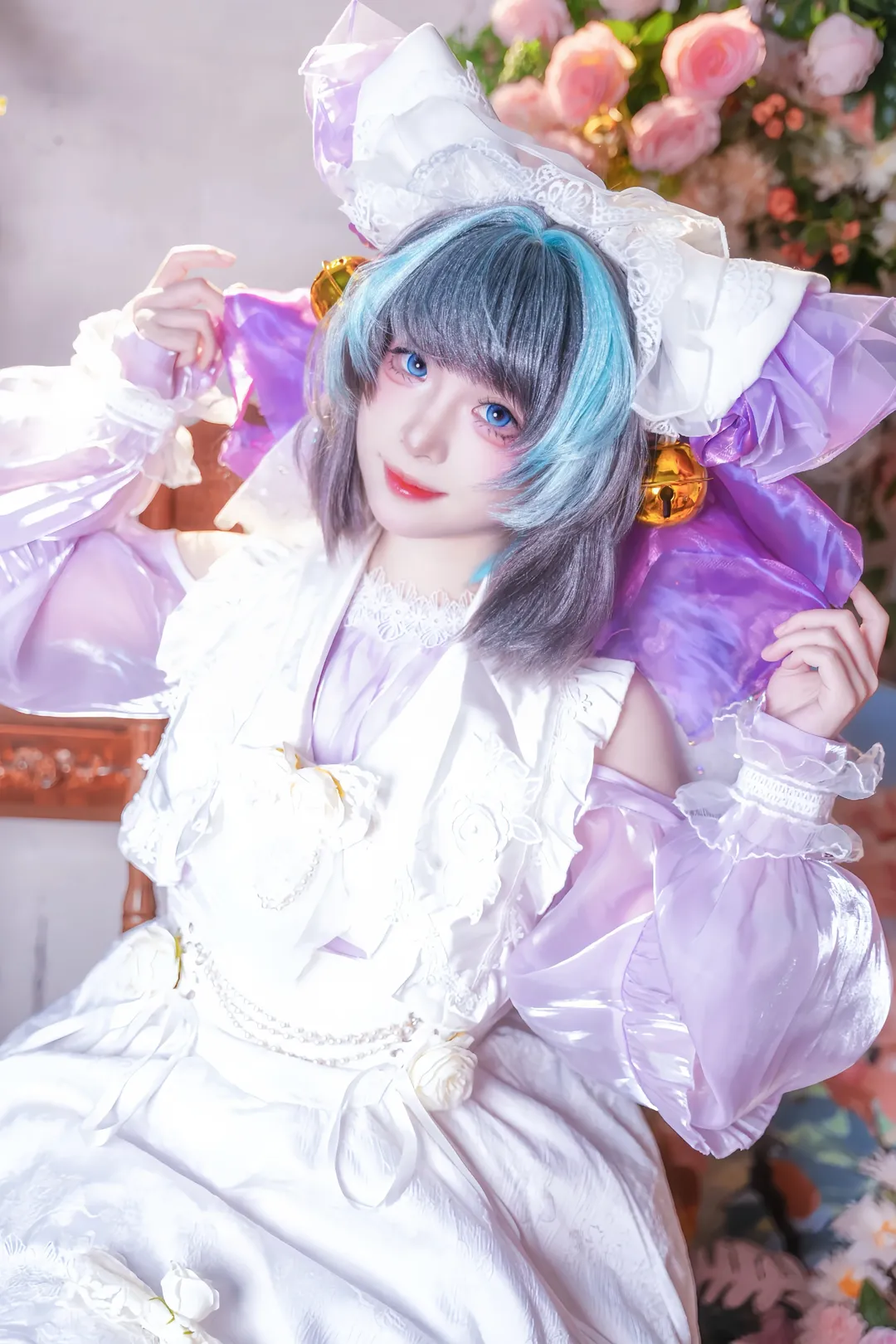 柴郡cos, 碧蓝航线, 二次元cosplay, 白丝穿搭, 梦幻洋装 - 第2张