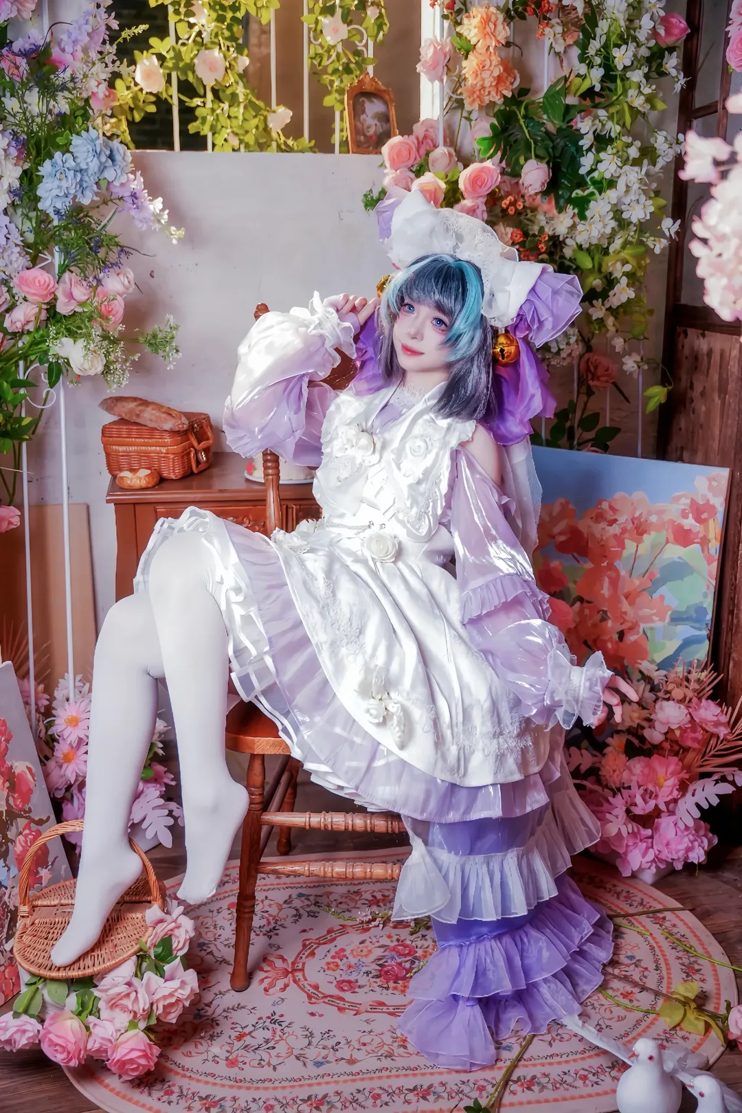 二次元, cosplay, 柴郡cos, 碧蓝航线, 白丝