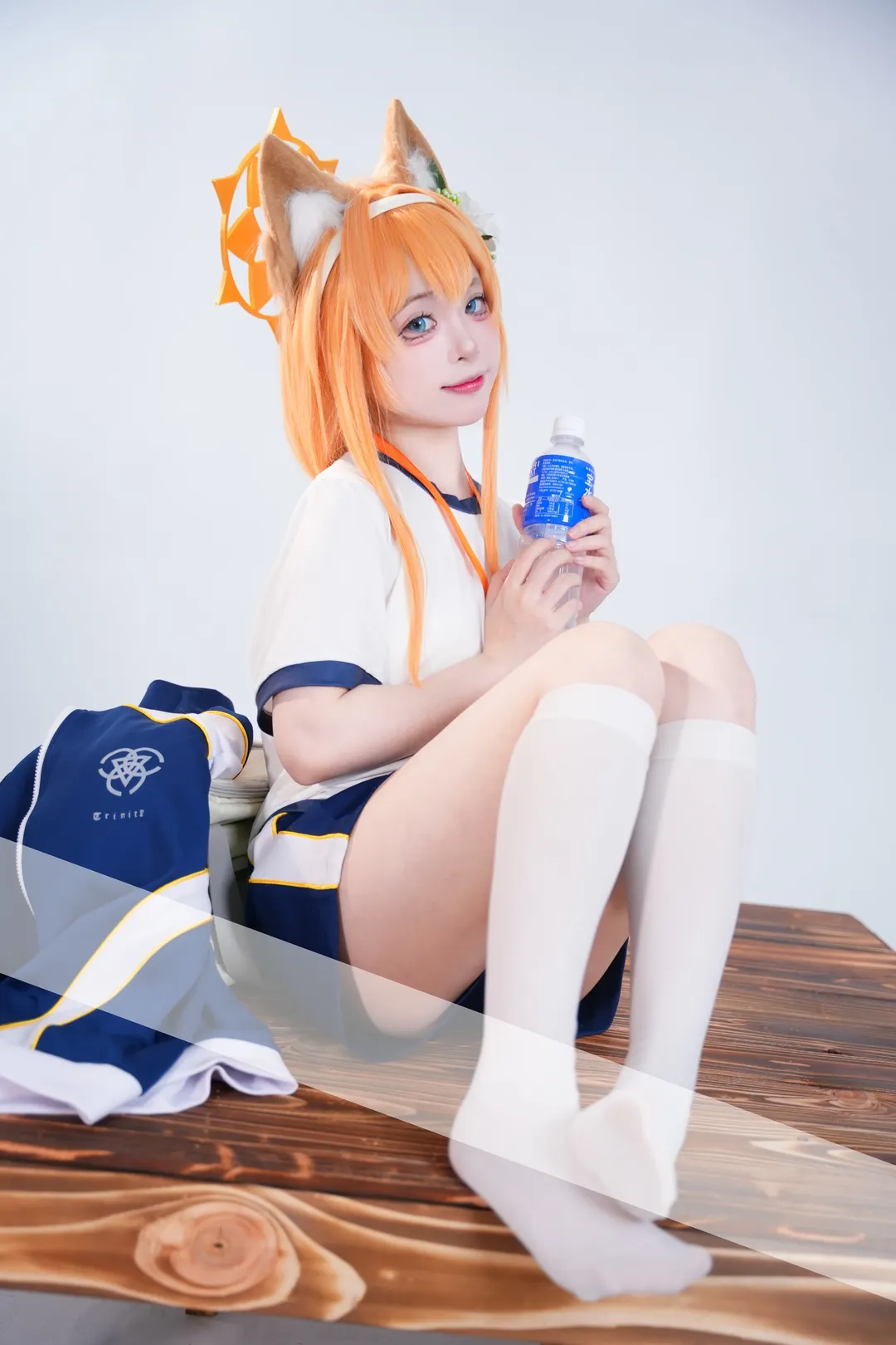 cosplay, 蔚蓝档案, 白丝, 伊落玛丽cos, 兽耳cos - 第2张