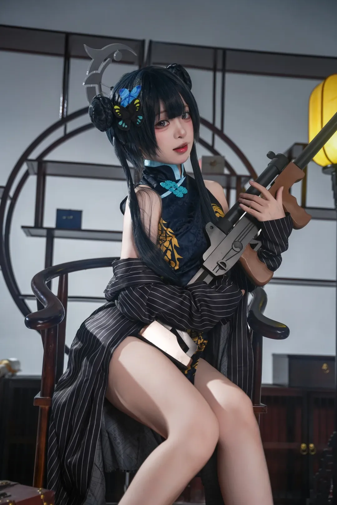 角色扮演, 蔚蓝档案, 妃咲cos, 旗袍摄影, 复古国风