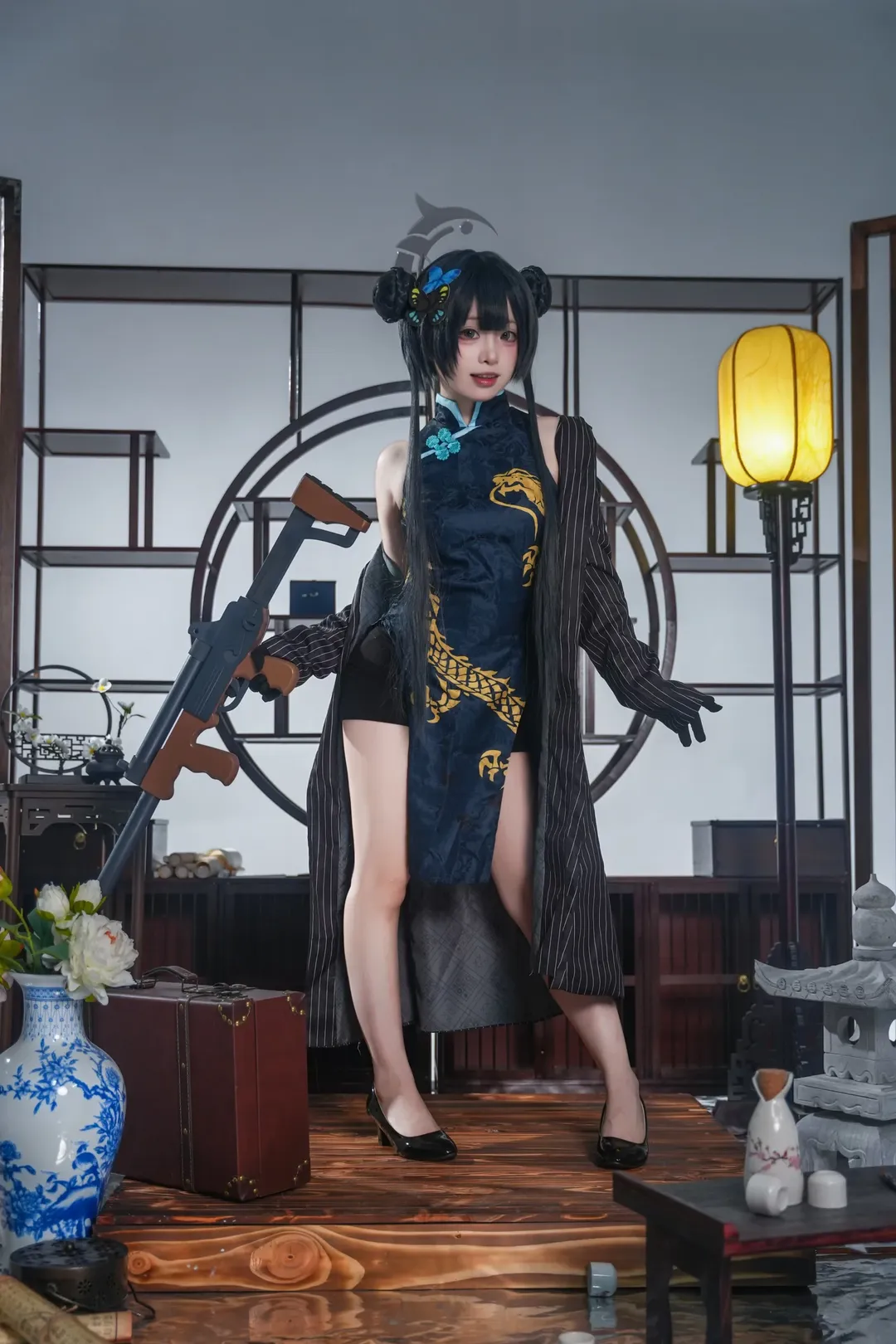 角色扮演, 蔚蓝档案, 妃咲cos, 旗袍摄影, 复古国风 - 第3张