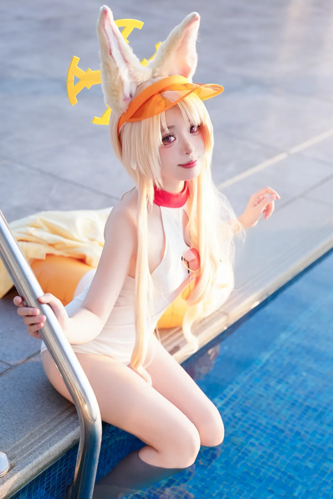 蔚蓝档案, 碧蓝档案, 泳装cosplay, 百合园圣娅cos, 夏日兽耳 - 第2张