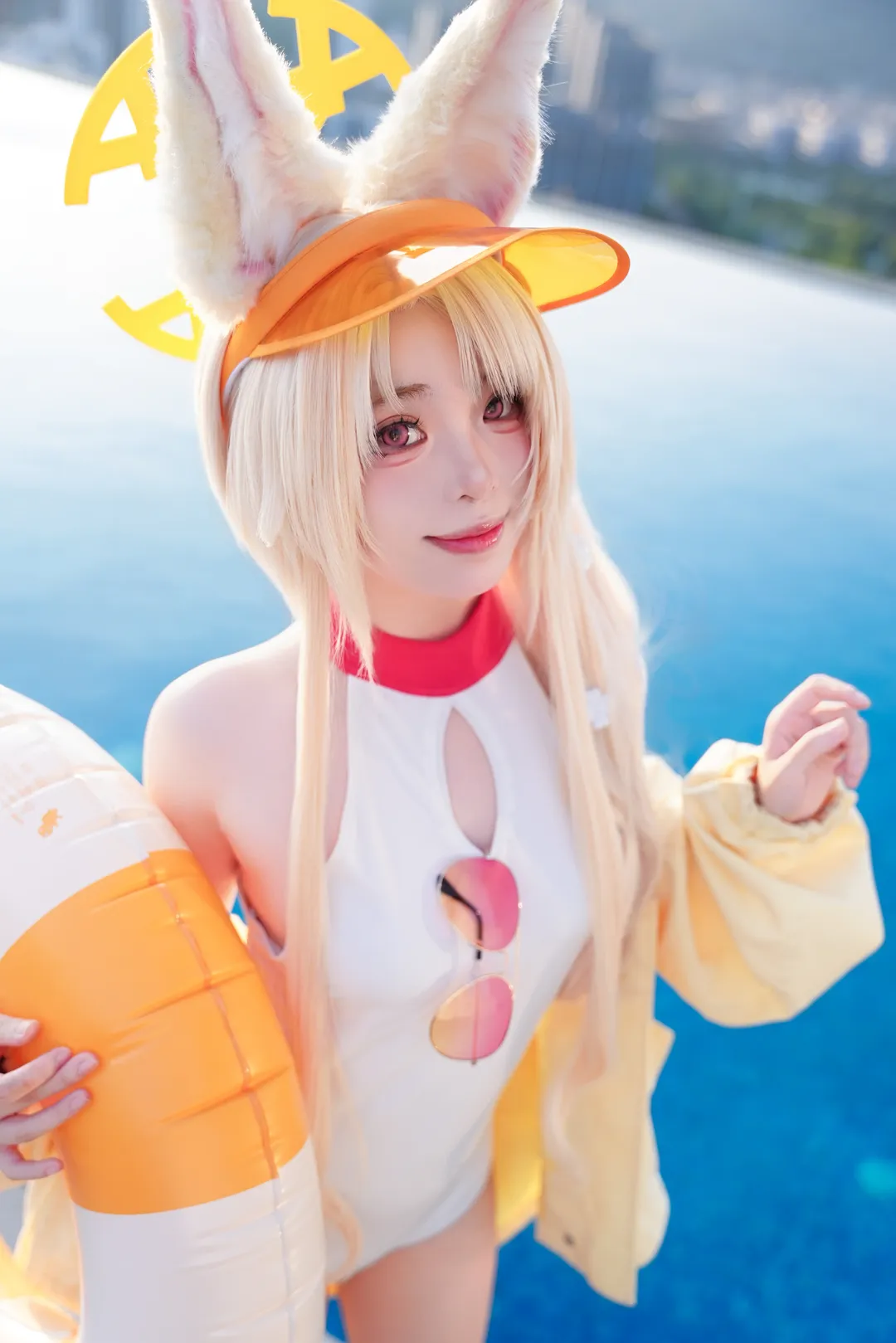 蔚蓝档案, 碧蓝档案, 泳装cosplay, 百合园圣娅cos, 夏日兽耳 - 第3张