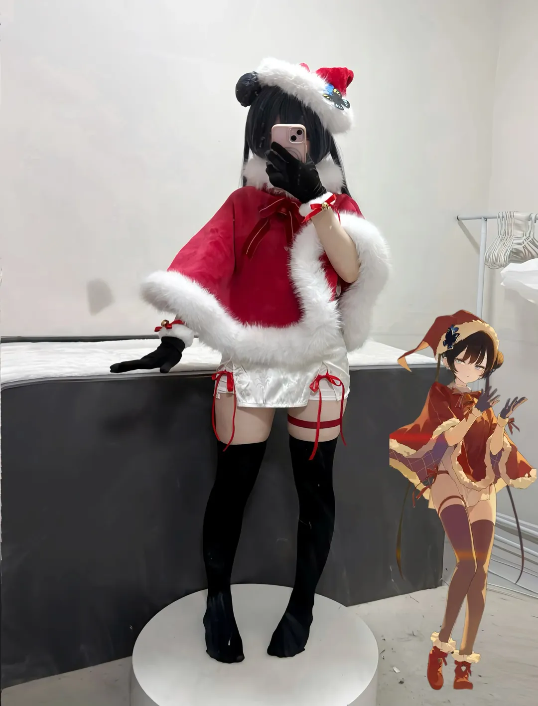 cosplay, 蔚蓝档案, 妃咲cos, 丝袜穿搭, 圣诞服装