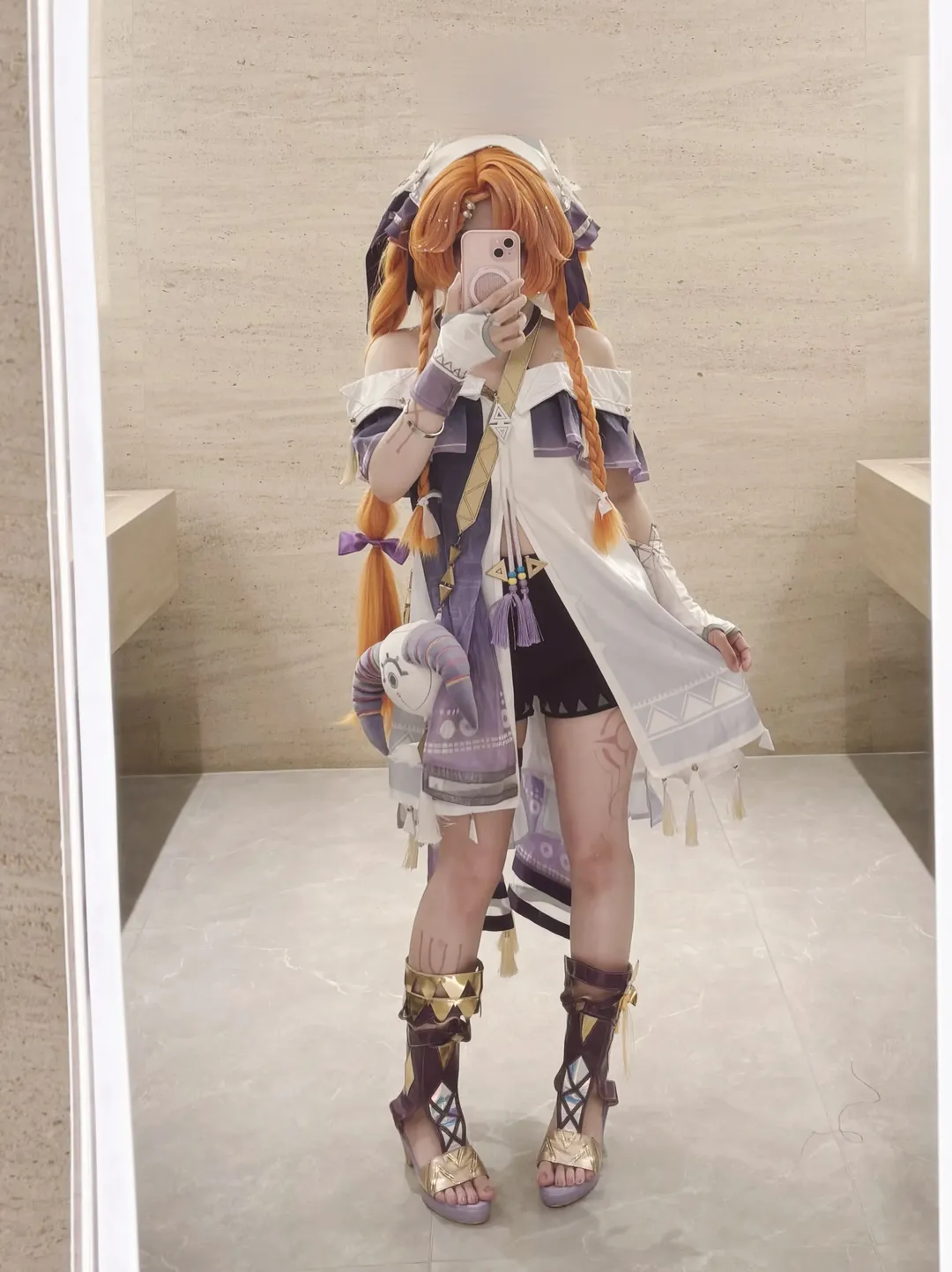鳴潮, 西格莉卡cos, cosplay日常, 雙麻花辮, 橘色系