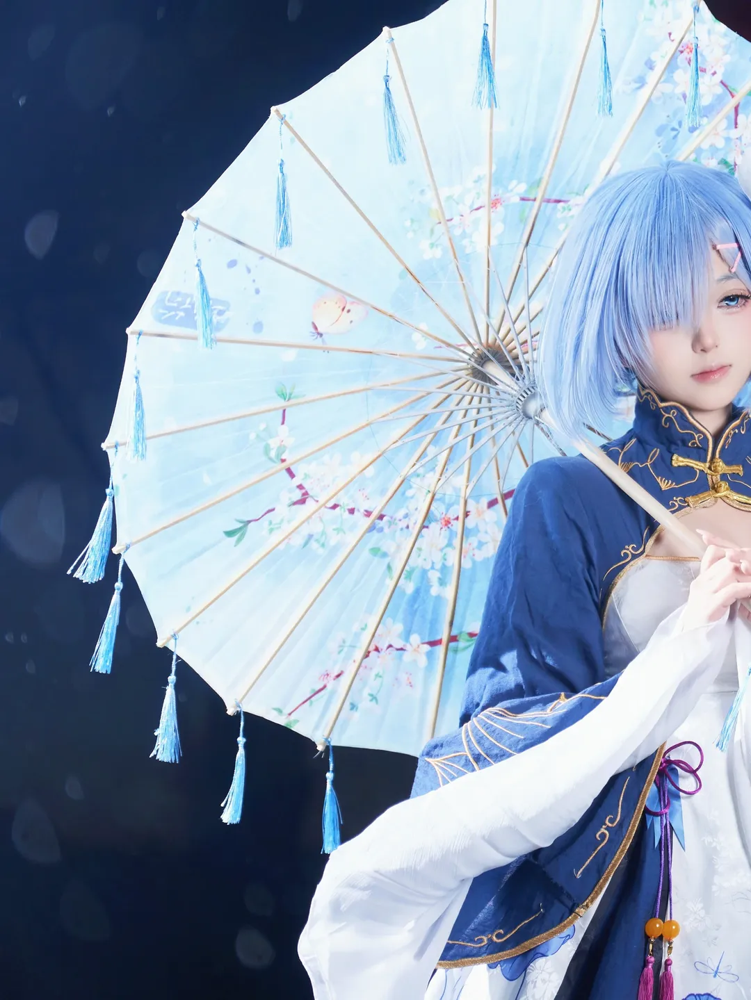 レム コスプレ, Re:ゼロから始める異世界生活, コスプレ撮影, 古風・国風, 月夜の小蓮 - 1枚目