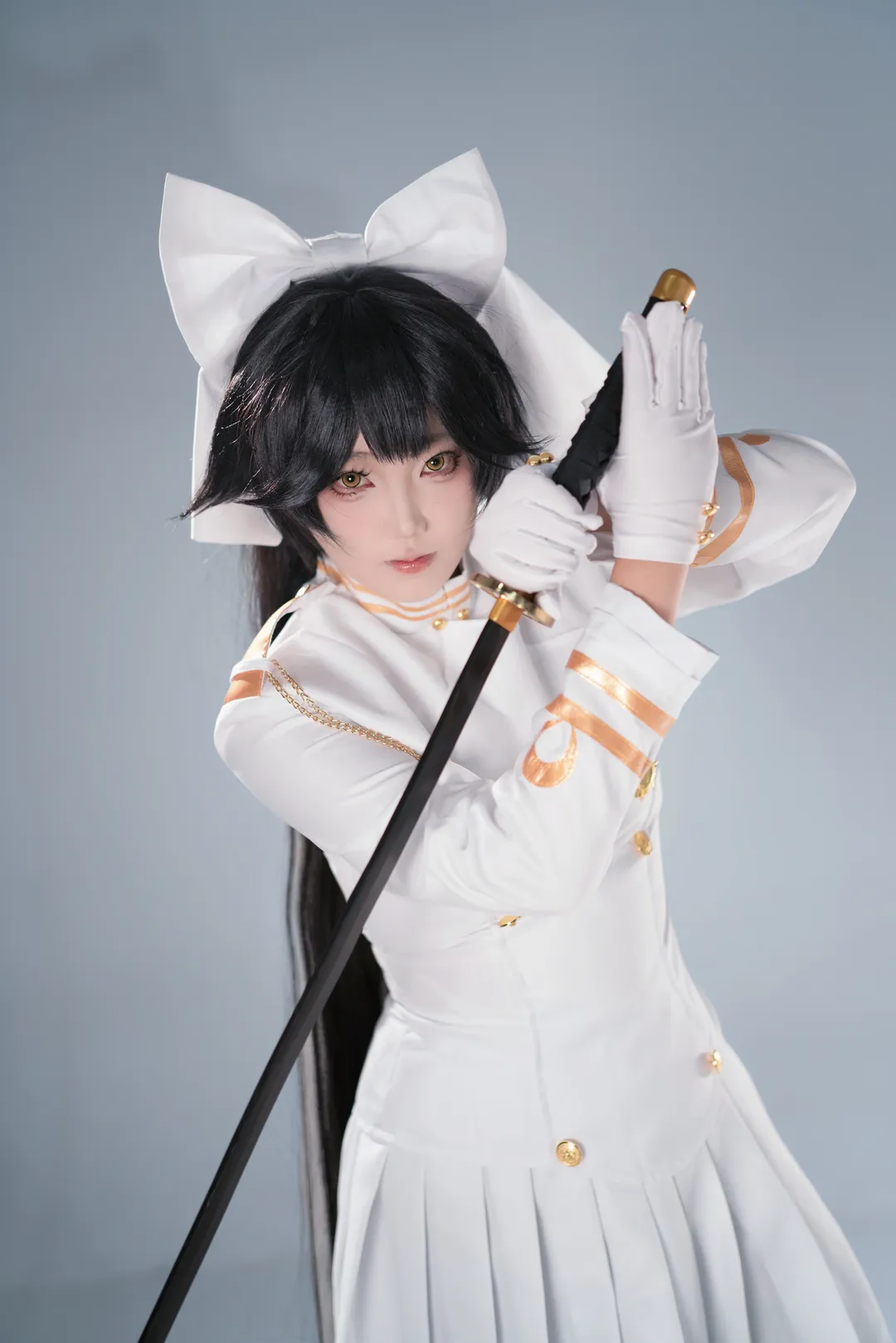 2D, Azur Lane, Black stockings cosplay, Kaohsiung/Takao cosplay, Military uniform cosplay - Image 2