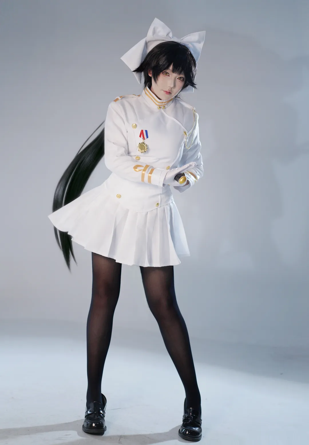 2D, Azur Lane, Black stockings cosplay, Kaohsiung/Takao cosplay, Military uniform cosplay - Image 6
