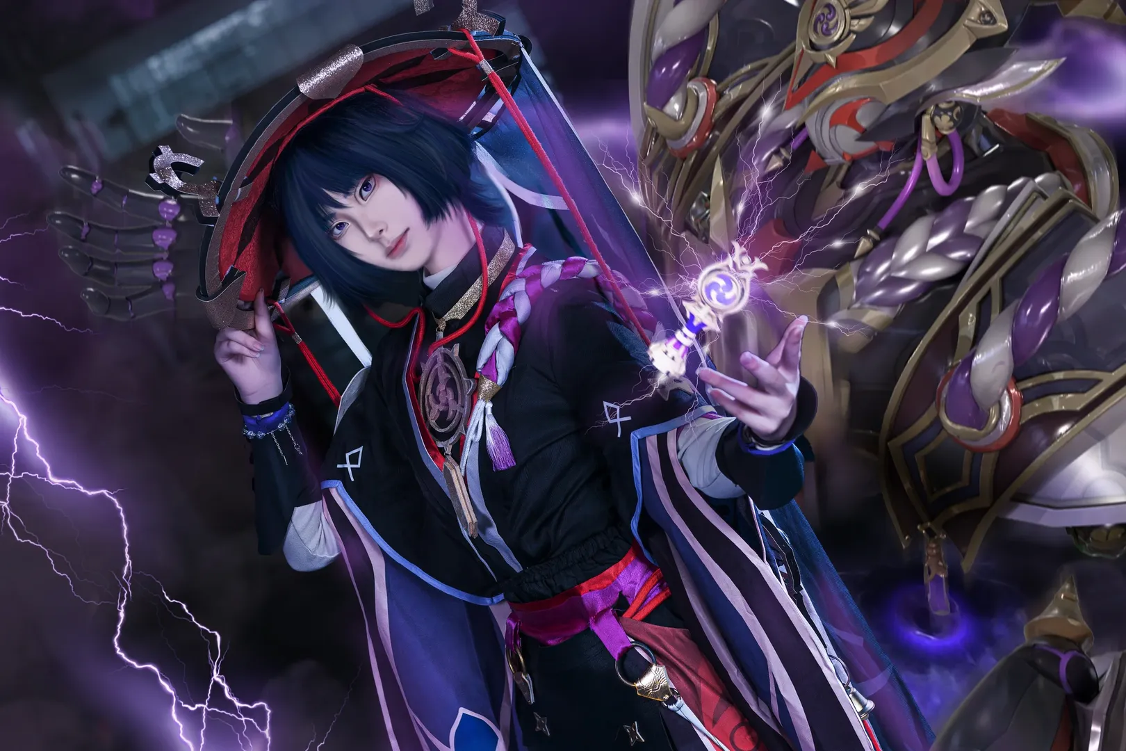 原神, 散兵cos, cosplay摄影, 流浪者cos, 雷散cos - 第2张