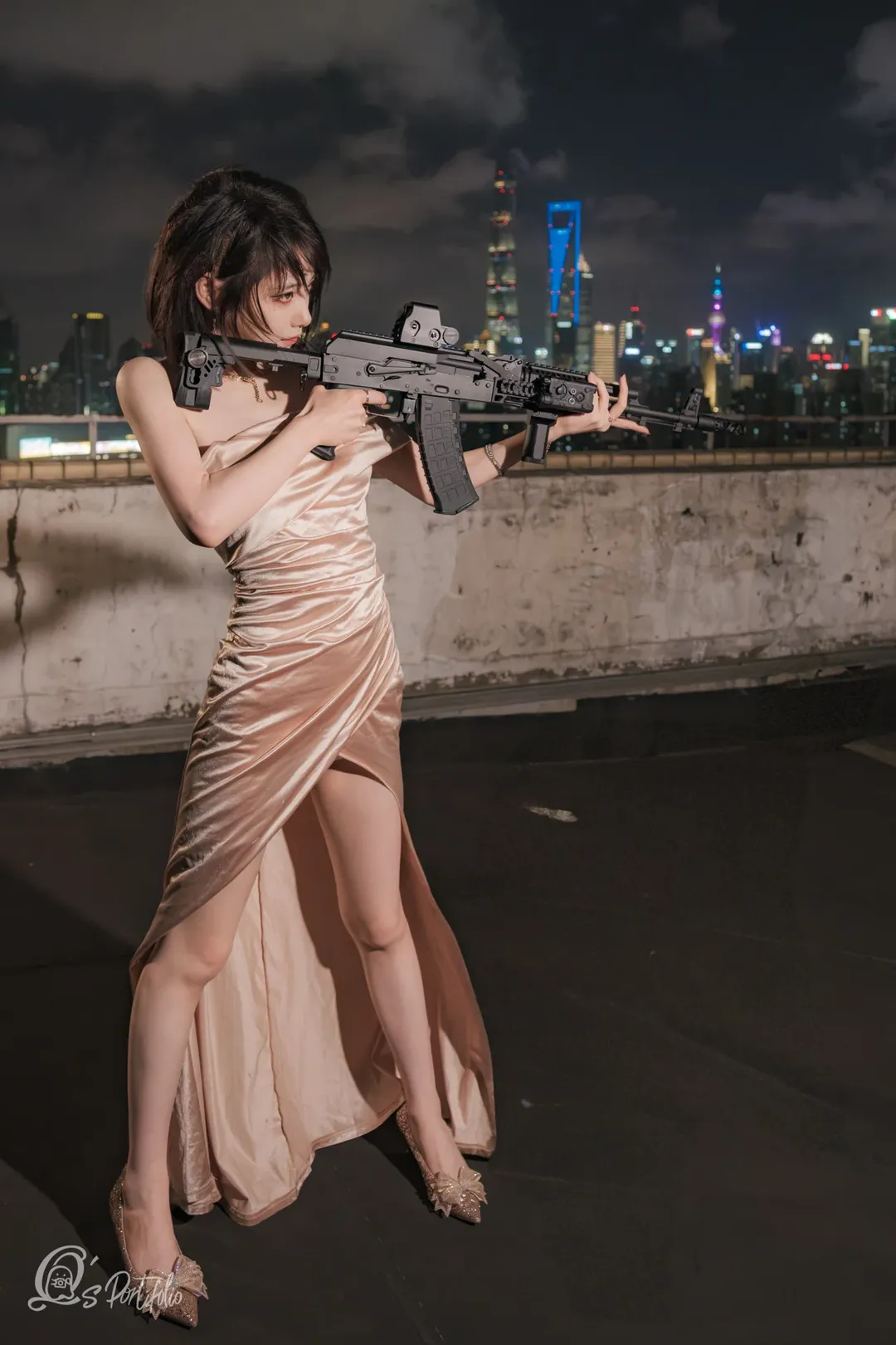 夜景人像, 天台摄影, 史密斯夫人cos, 史密斯夫妇, 女间谍 - 第2张