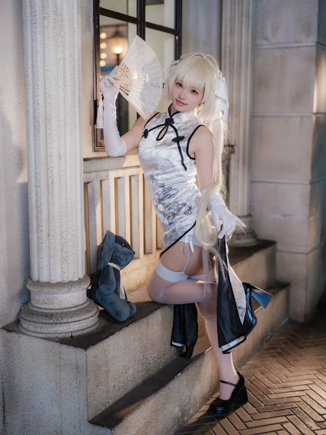 Cosplay, Qipao, Kasugano Sora cosplay, Yosuga no Sora, White stockings - Image 4