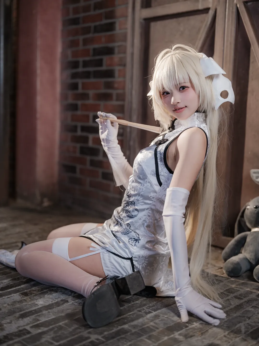 Cosplay, Qipao, Kasugano Sora cosplay, Yosuga no Sora, White stockings - Image 7