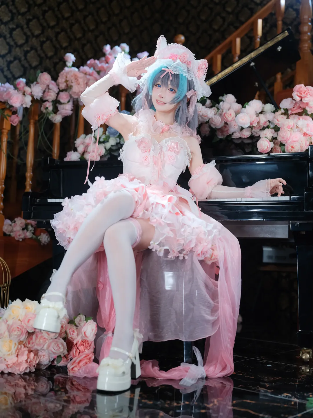 柴郡cos, 碧藍航線, cosplay日常, 白色絲襪cosplay, 花嫁柴郡