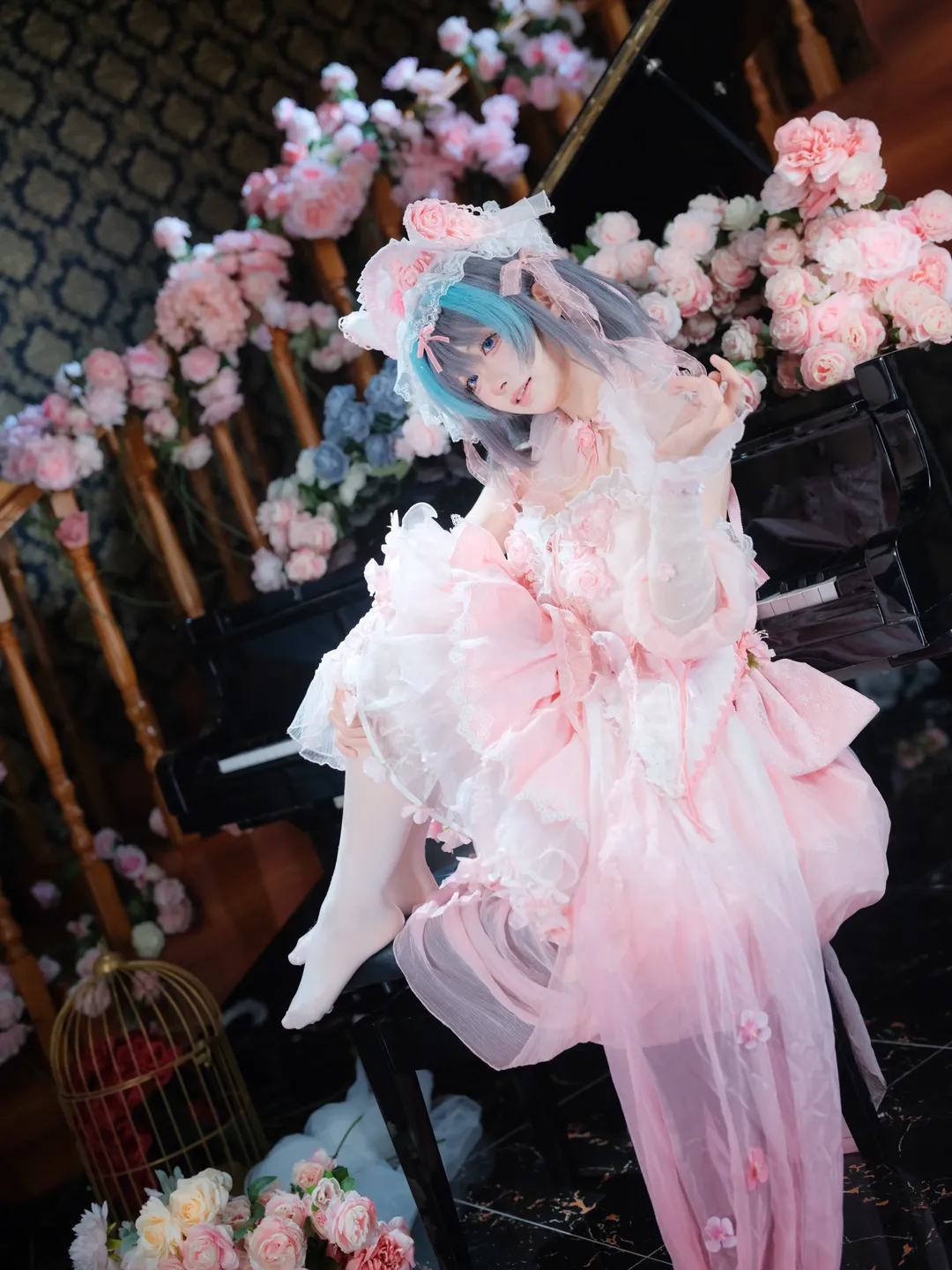 柴郡cos, 碧蓝航线, cosplay日常, 白色丝袜cosplay, 花嫁柴郡 - 第3张