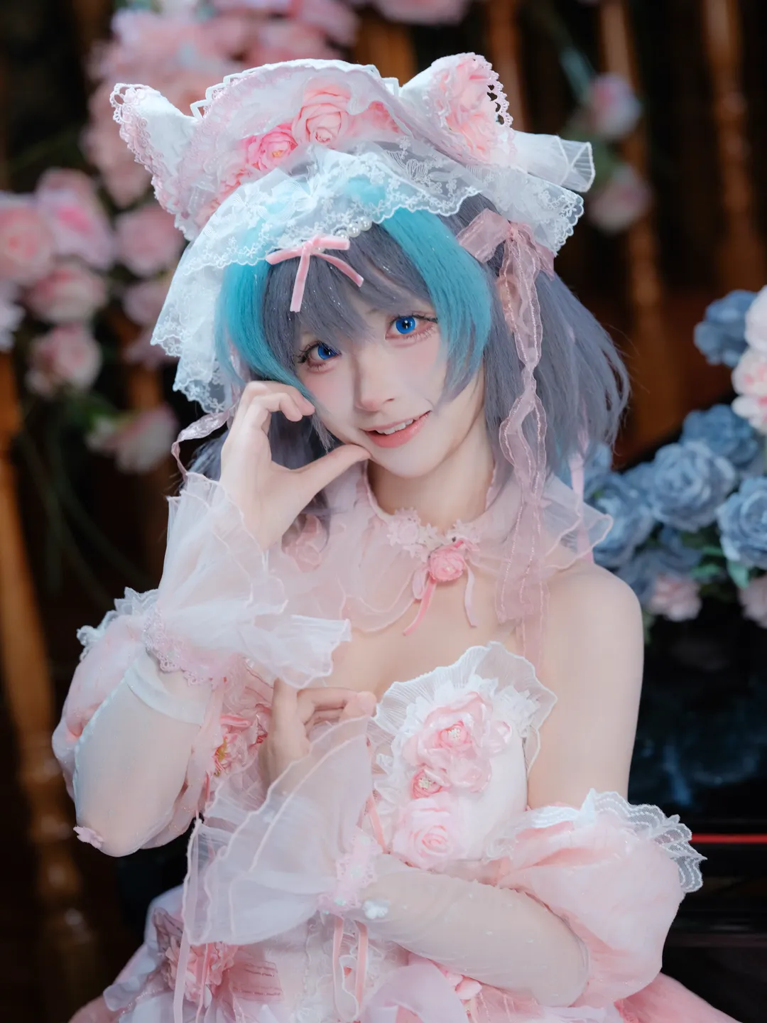 柴郡cos, 碧蓝航线, cosplay日常, 白色丝袜cosplay, 花嫁柴郡 - 第4张