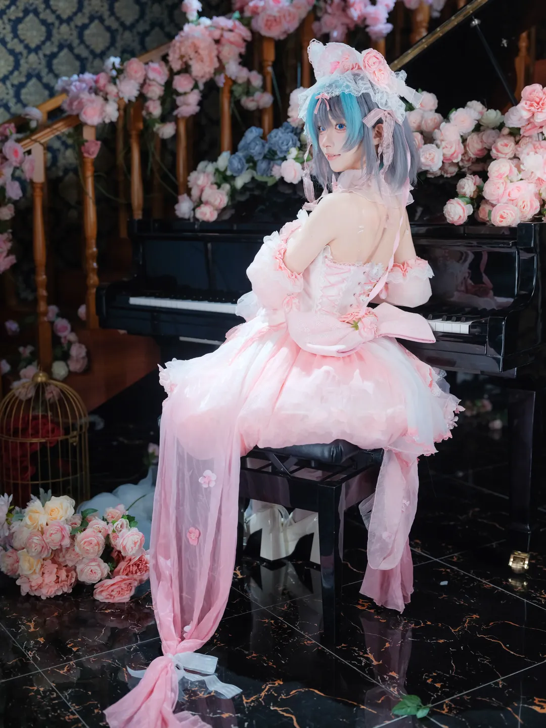 柴郡cos, 碧蓝航线, cosplay日常, 白色丝袜cosplay, 花嫁柴郡 - 第6张