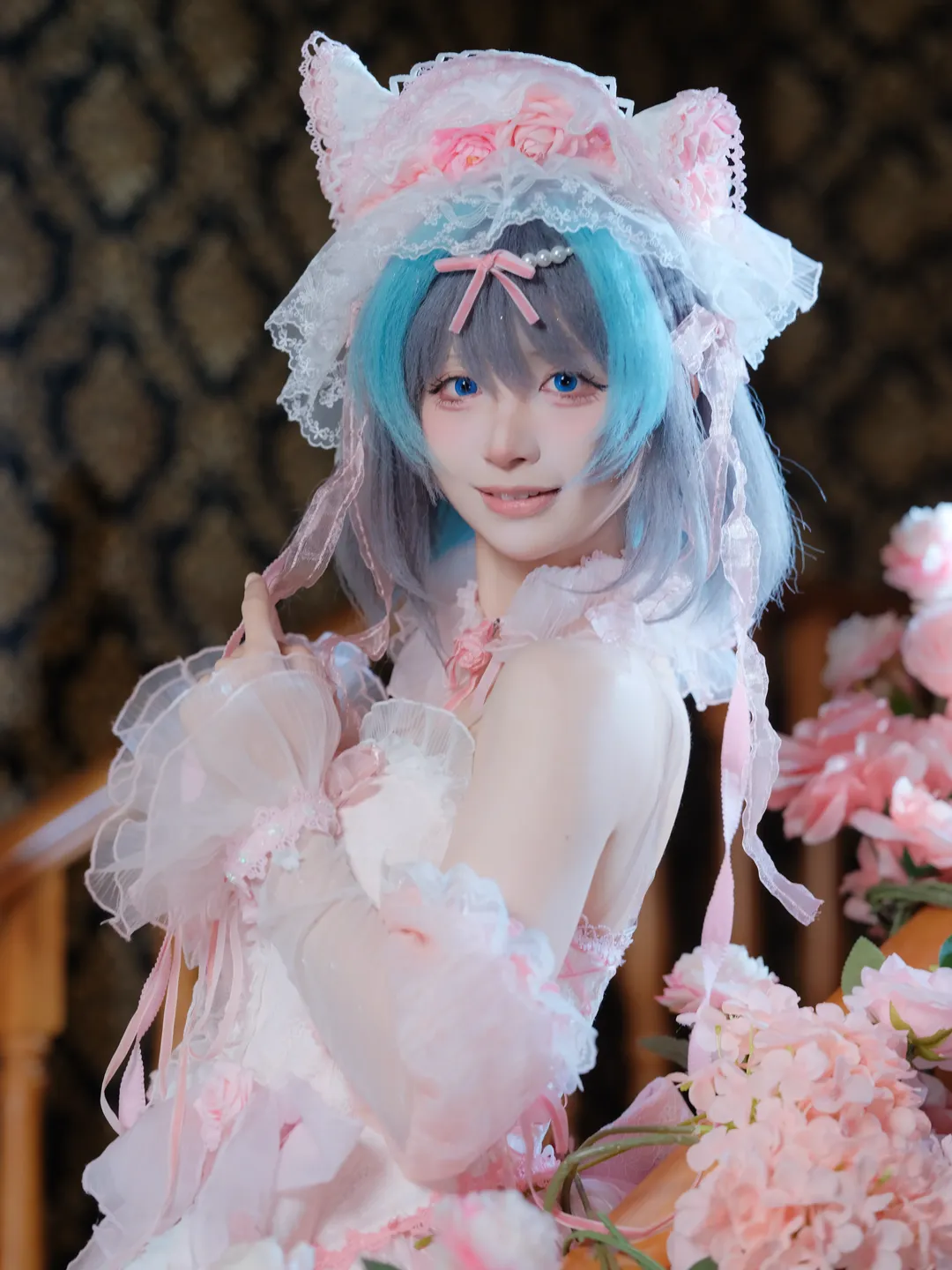 柴郡cos, 碧蓝航线, cosplay日常, 白色丝袜cosplay, 花嫁柴郡 - 第7张