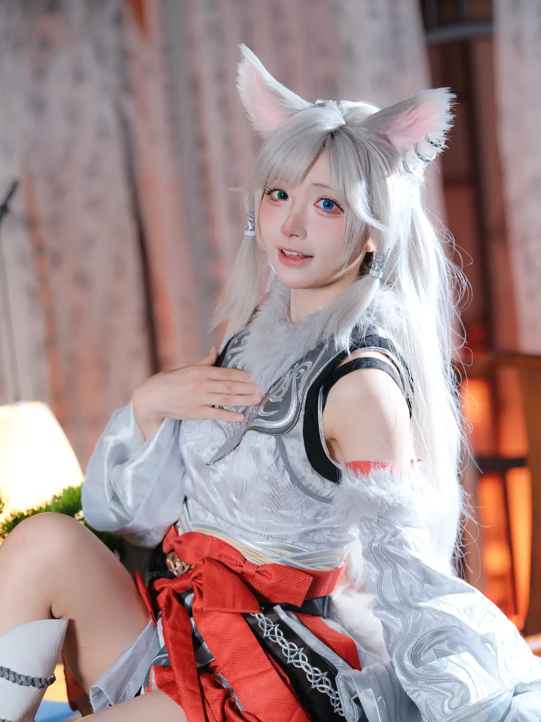 二次元撮影, オッドアイ, 獣耳娘コスプレ, 銀月のコスプレ, 凡人修仙伝 - 2枚目