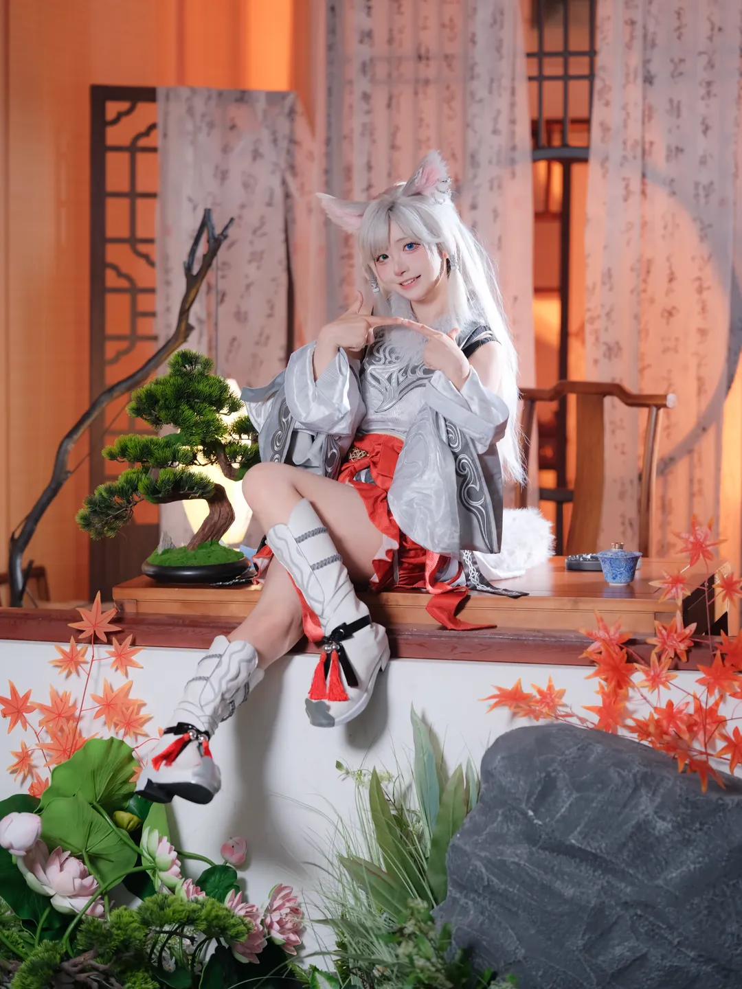 二次元撮影, オッドアイ, 獣耳娘コスプレ, 銀月のコスプレ, 凡人修仙伝 - 6枚目