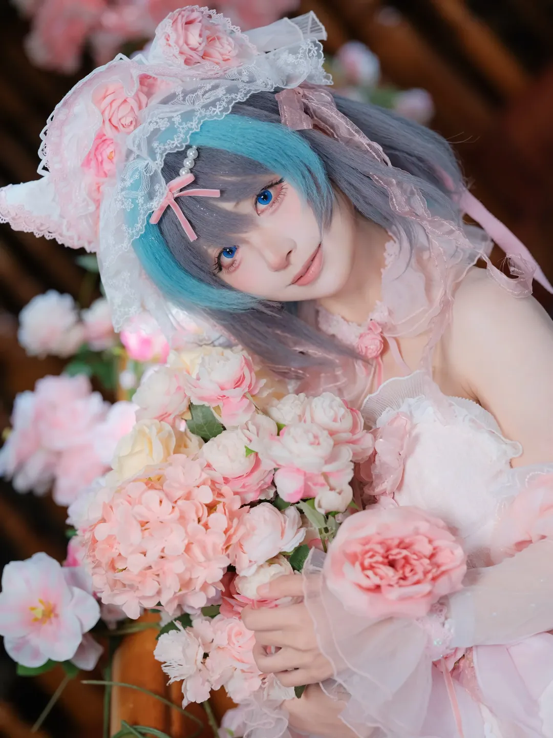 二次元, 柴郡cos, 碧蓝航线, 花嫁, 白色丝袜 - 第5张