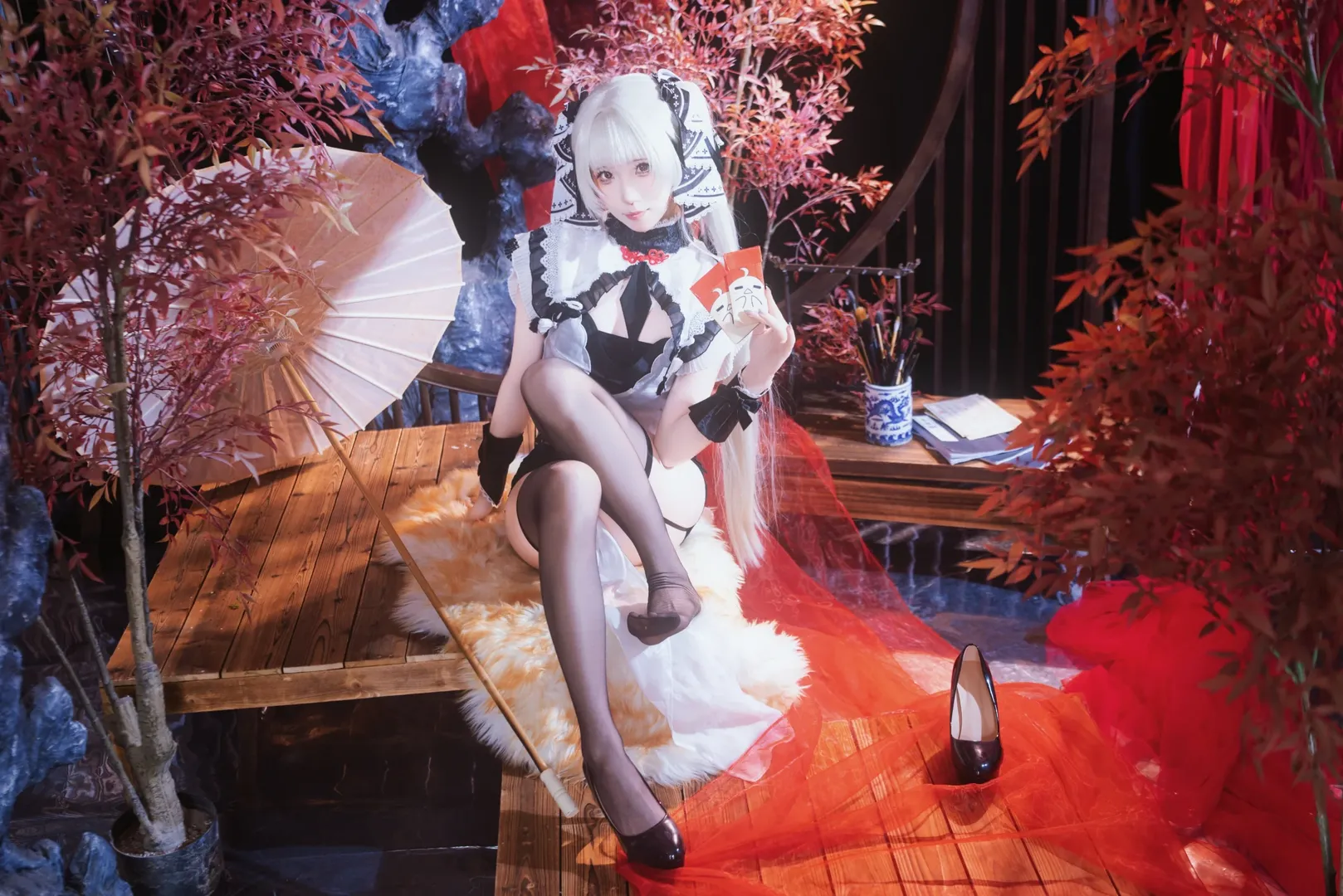 碧蓝航线, 可畏cos, cosplay正片, 二次元角色扮演, 旗袍女仆装